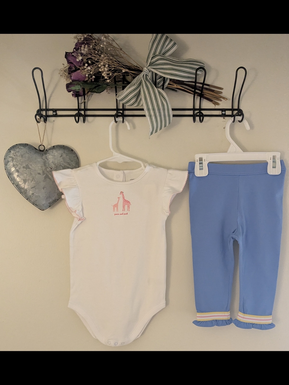 Janie and Jack White Bodysuit with Light Blue Leggings